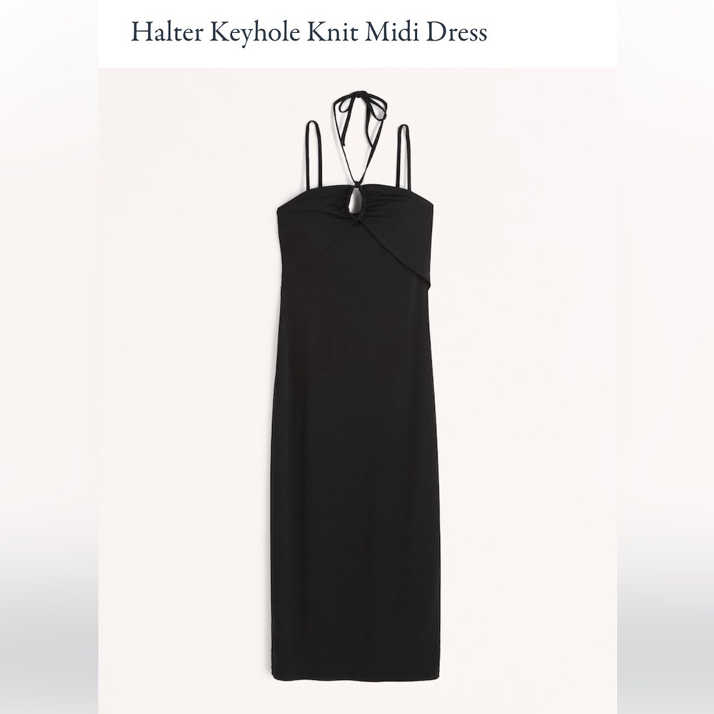 Abercrombie and Fitch black halter body con dress BRAND NEW